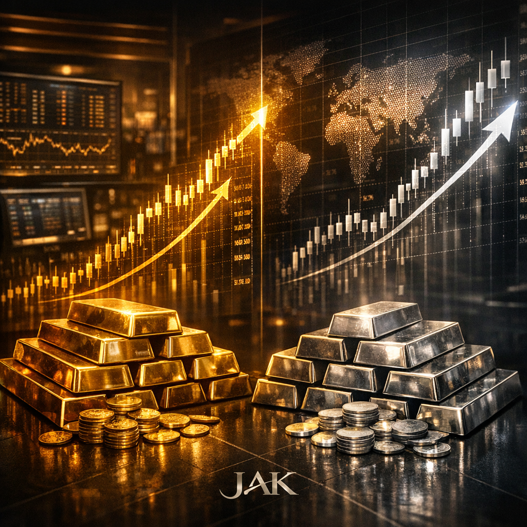 Real-Time XAUUSD & XAGUSD Market Analysis illustration for Gold Price & Silver Forecast 2024: Expert XAUUSD & XAGUSD Market O