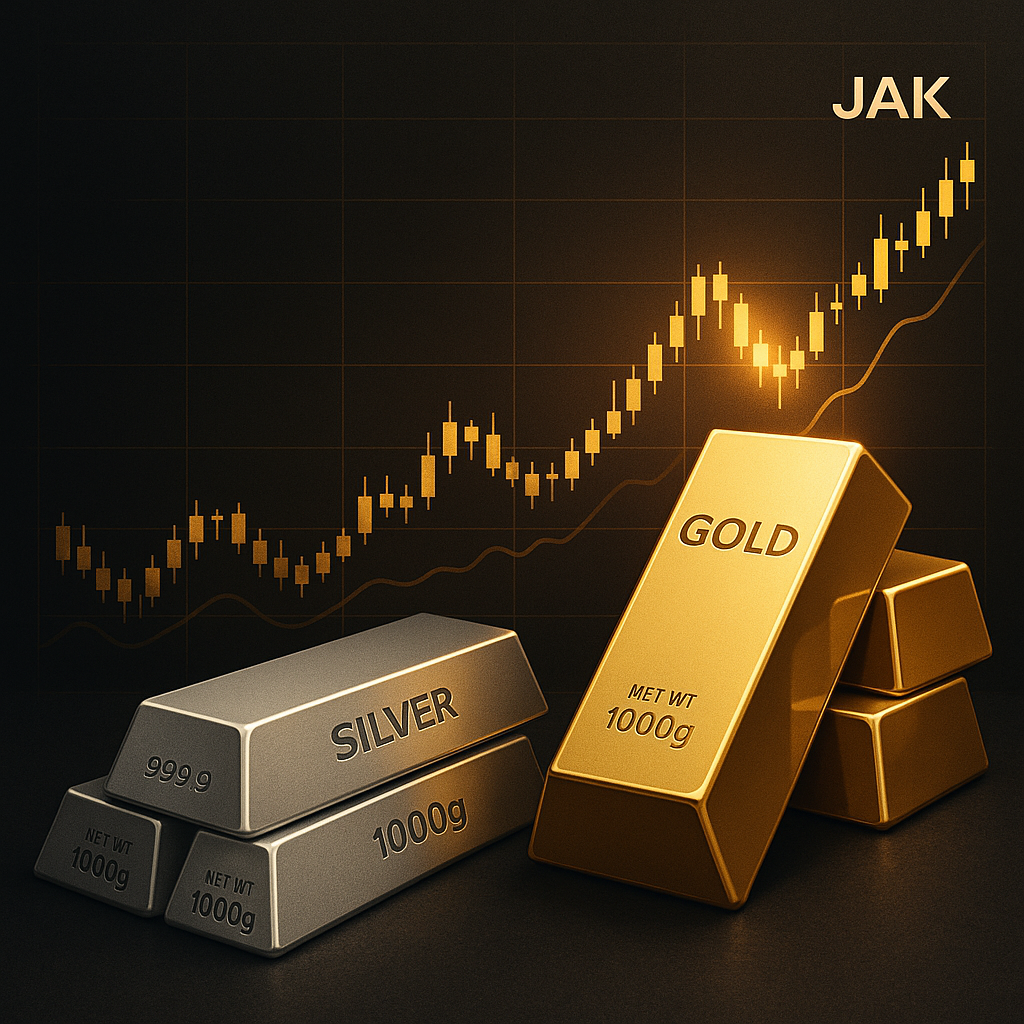 Illustration of Live Today Gold (XAU/USD) & Silver (XAG/USD) Forecast: Bullish Outlook Drives Precious Metals Market Higher
