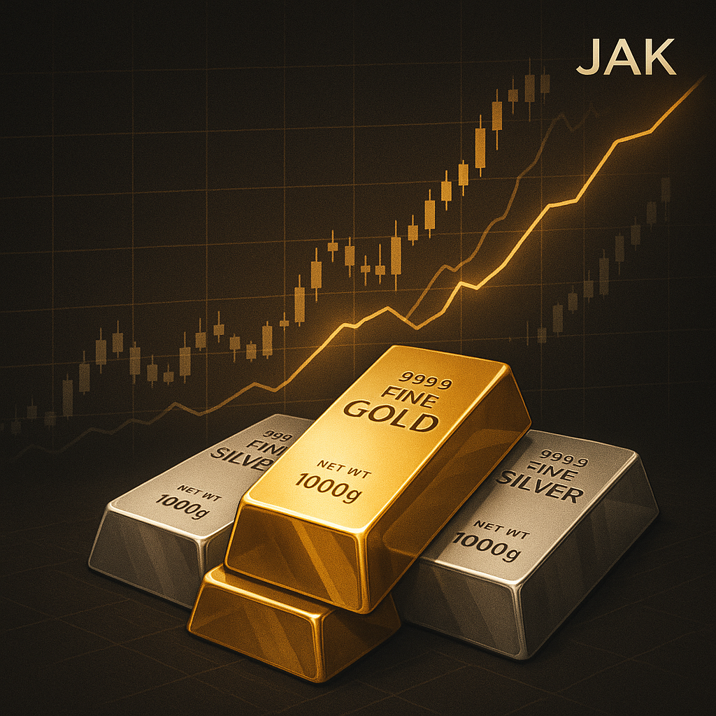 Illustration of Live Today’s Gold (XAU/USD) & Silver (XAG/USD) Forecast: Bullish Outlook Signals Strong Market Momentum