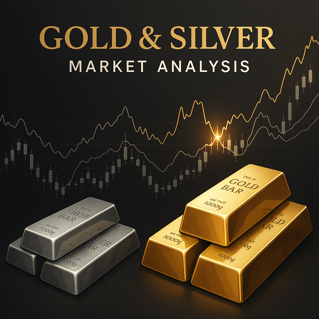 Illustration of Live Today’s Gold (XAU/USD) & Silver (XAG/USD) Forecast: Bullish Outlook Drives Precious Metals Market Moment